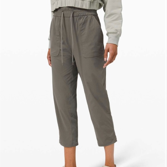lululemon athletica Pants - Lululemon pants beyond the studio crop grey green